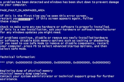 筆電Windows作業系統中毒畫面