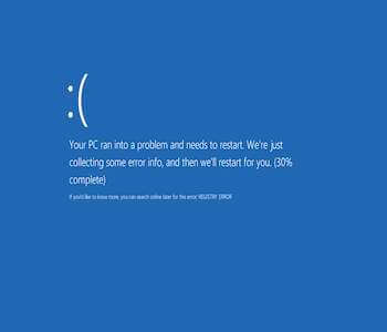 電腦故障可能是Windows損壞可能會出現藍色異常畫面