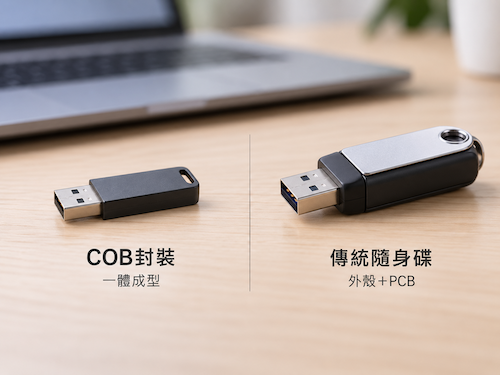 COB封裝的隨身碟通常是一體成型,無法直接拆卸 COB封裝的隨身碟通常是一體成型,無法直接拆卸